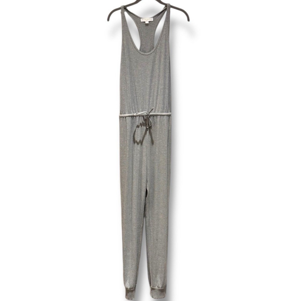 Spiritual Gangster Harmony Ribbed Jogger Jumpsuit Gray‎ Small Athleisure Lounge
